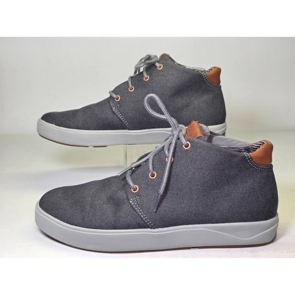 OluKai‎ Nana Hele Wai\'apo Men\'s Chukka Boots Size 9.5 Dark Gray Canvas Mid Shoes main image 5